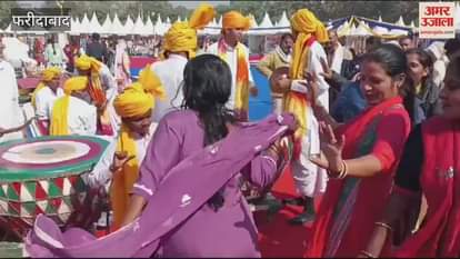 VIDEO : Saras Mela in Faridabad women were seen dancing to the beats of Banjari Nagada