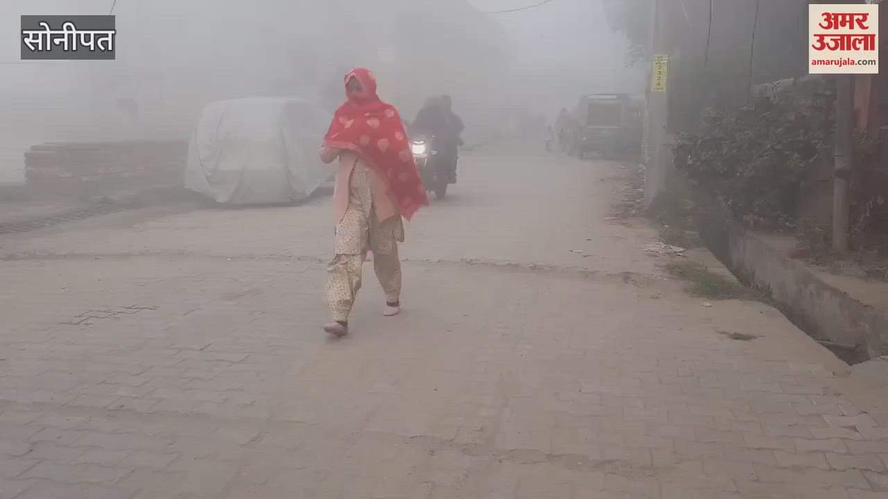 VIDEO : fog in rural areas of Sonipat slowed down speed