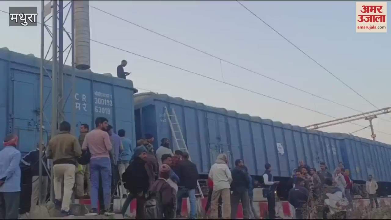 VIDEO : A young man climbed on a goods train and caught hold of the OHE line got burnt and died on the spot