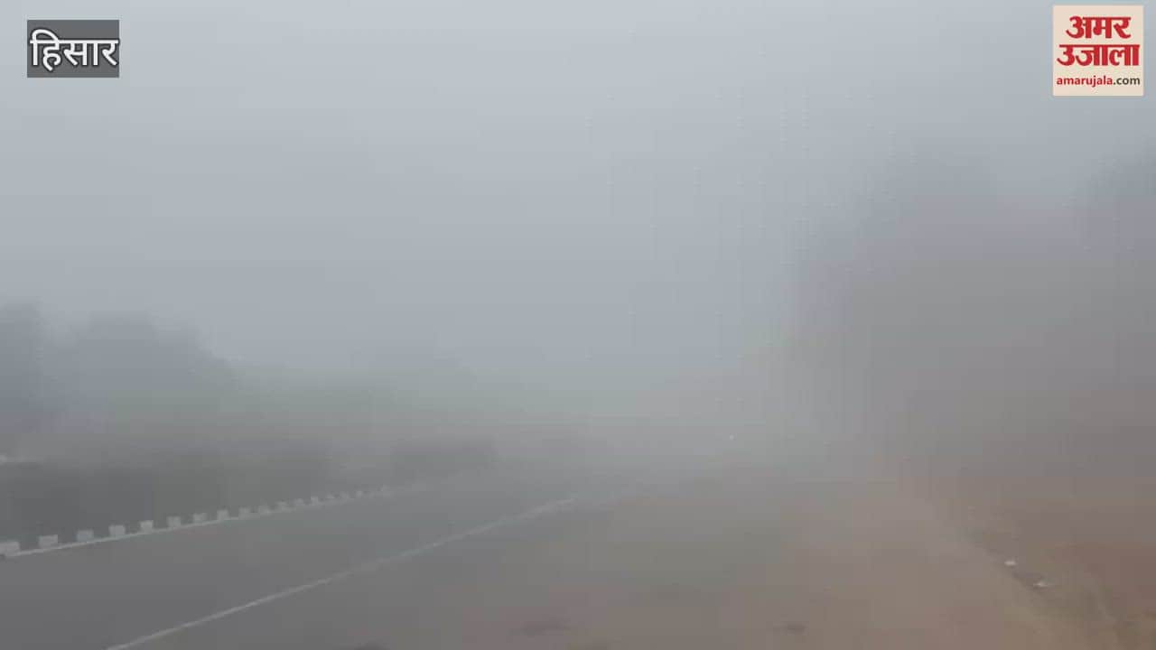 VIDEO : Dense fog between Hisar-Fatehabad, traffic affected