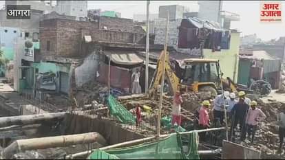 VIDEO : Construction work of culvert continues on Lohamandi-Jaipur House road, people worried