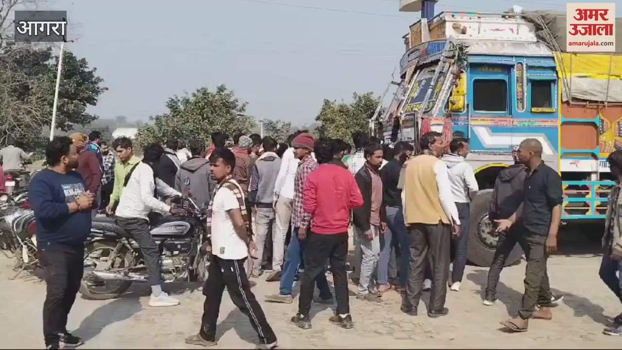VIDEO : Tragic accident on Saiyan Iradatnagar road truck crushed bike rider death on the spot