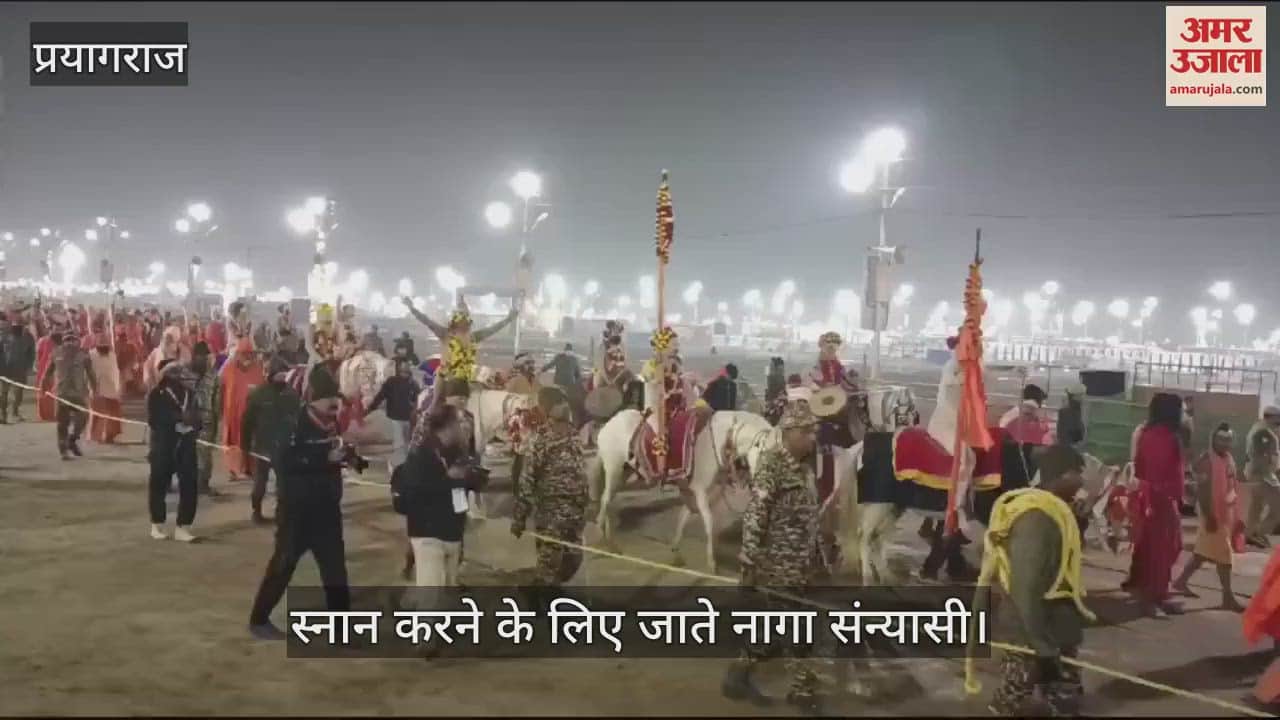 VIDEO : Mahakumbh 2025: Devotees were eager to have darshan of saints and Nagas, devotees ran to take their feet