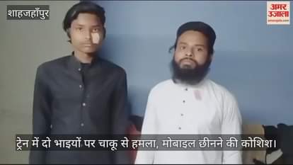 VIDEO : Two brothers attacked with knife in train