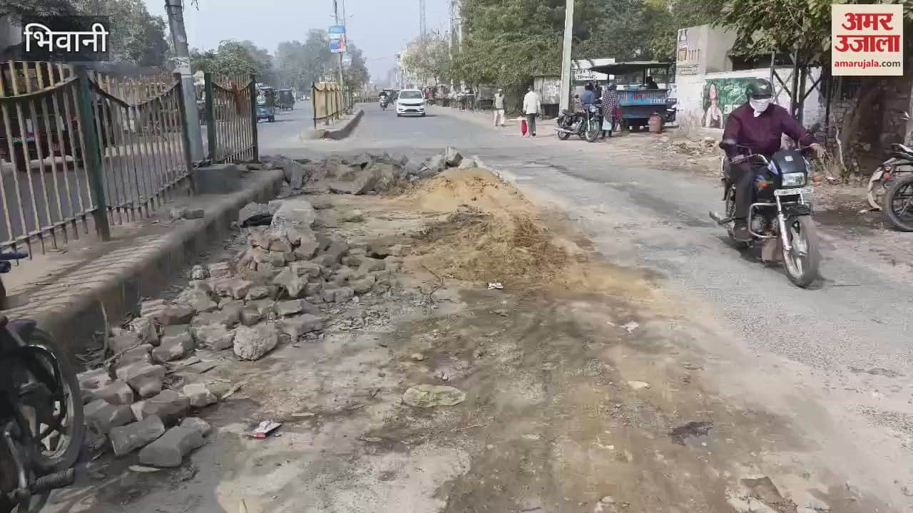 VIDEO : After fixing the leakage of drinking water line in Bhiwani, the department forgot to repair the road