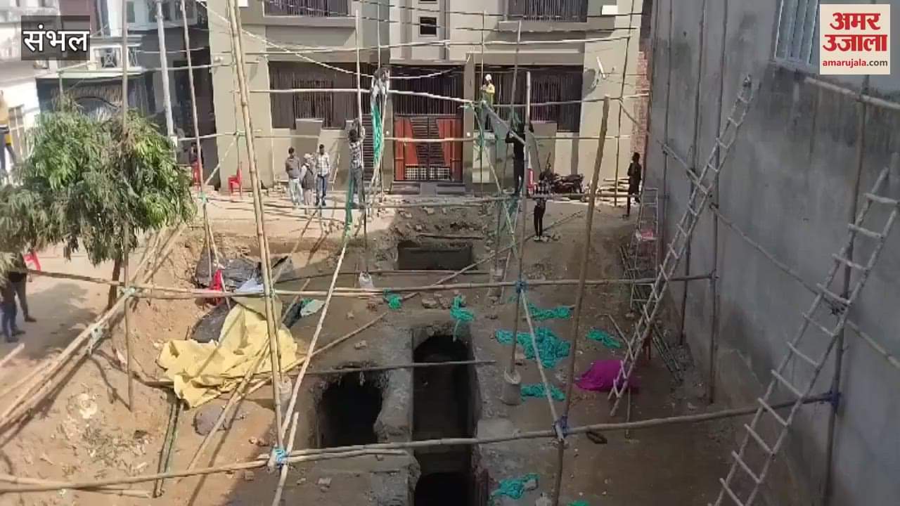 VIDEO : Work on a shed has started on the stepwell to protect it from rain, ASI has banned digging