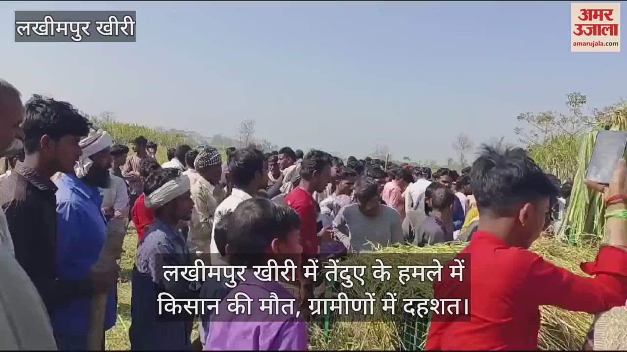 VIDEO : leopard killed farmer dies in Lakhimpur Kheri