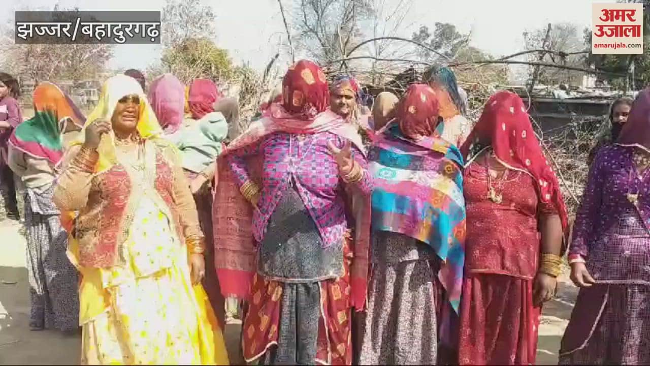 VIDEO : team of Haryana Urban Development Authority Department reached Jhajjar to demolish slums, returned empty handed after protest