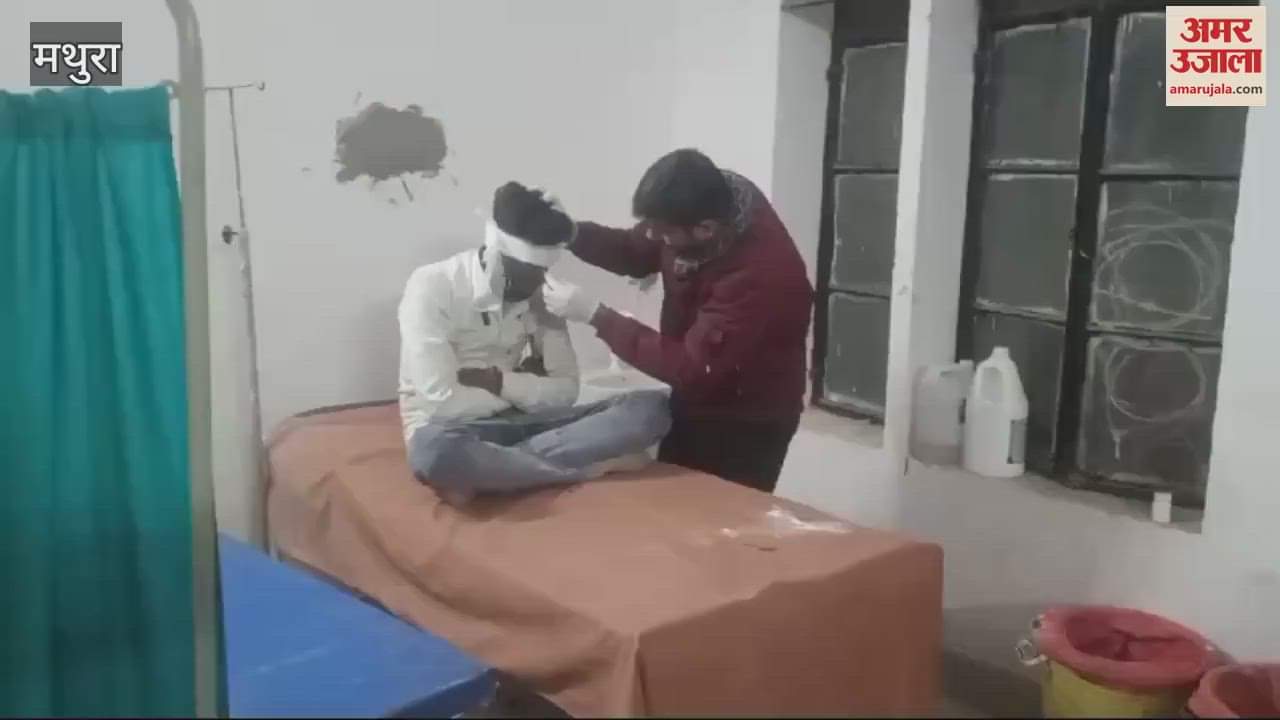 VIDEO : Bike rider collided with a trolley full of bricks, one injured