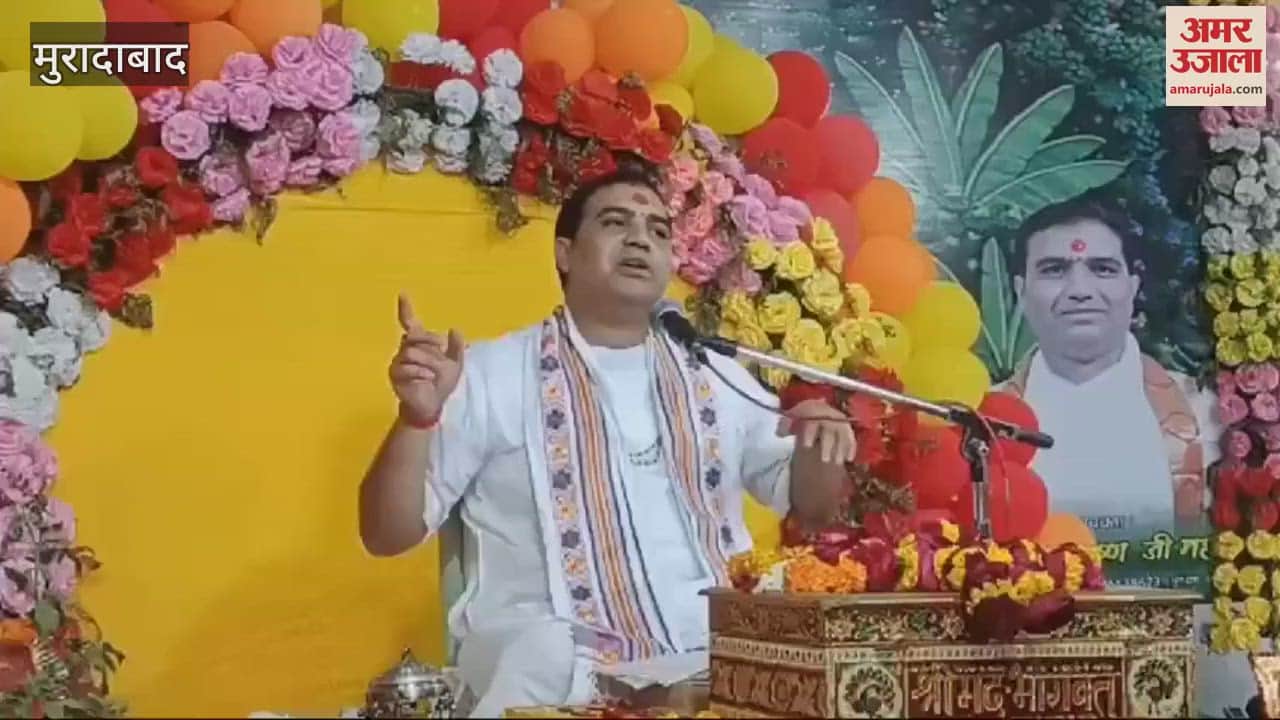 VIDEO : Srimad Bhagwat Katha organized in Divya Lok Ashram, description of Lord Krishna's childhood antics