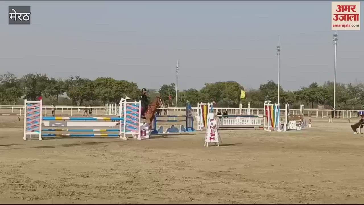 VIDEO : Meerut: Horse riding competition organized