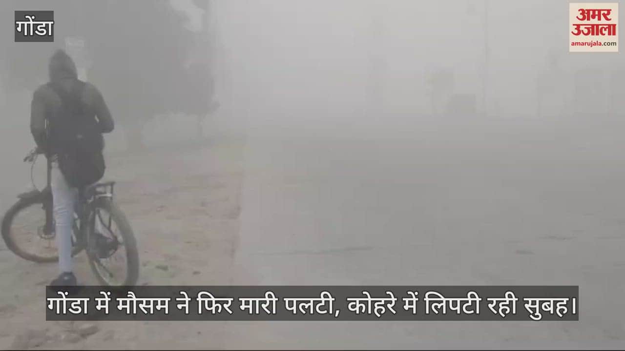VIDEO : गोंडा में मौसम ने फिर मारी पलटी, कोहरे में लिपटी रही सुबह