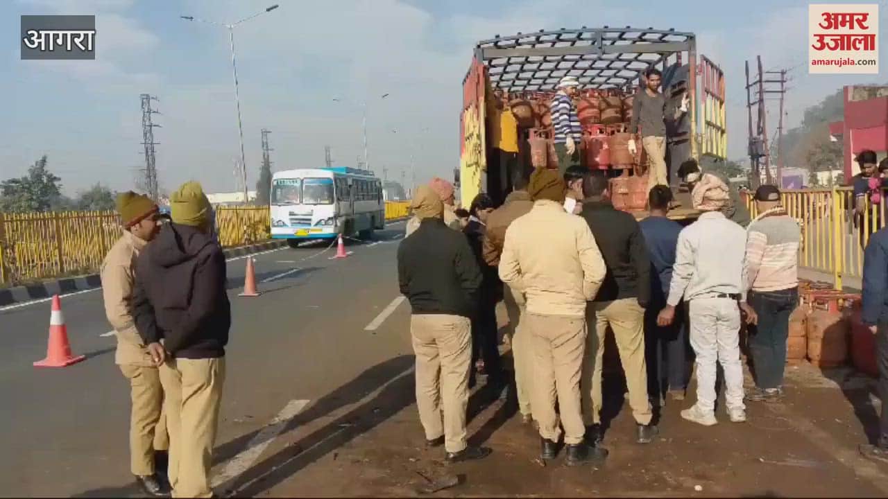 VIDEO : Truck loaded with LPG cylinders crashed driver died