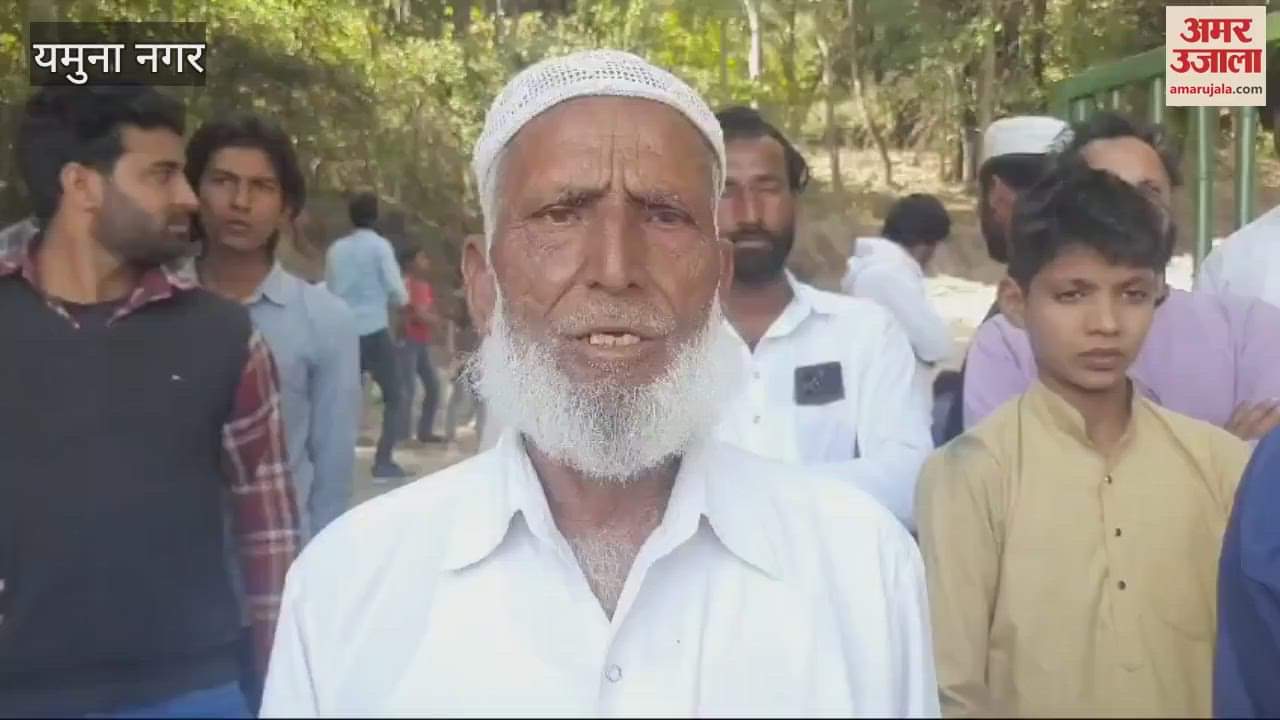 VIDEO : Allegations of illegal occupation of village Kalesar and Faizpur Panchayat land in Yamunanagar, villagers create ruckus