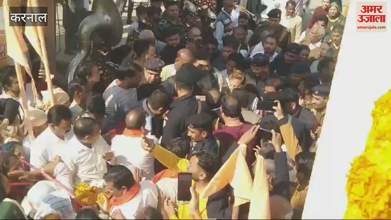VIDEO : Jail Minister Arvind Sharma targeted Congress in Karnal, said- EVM results are 100% correct