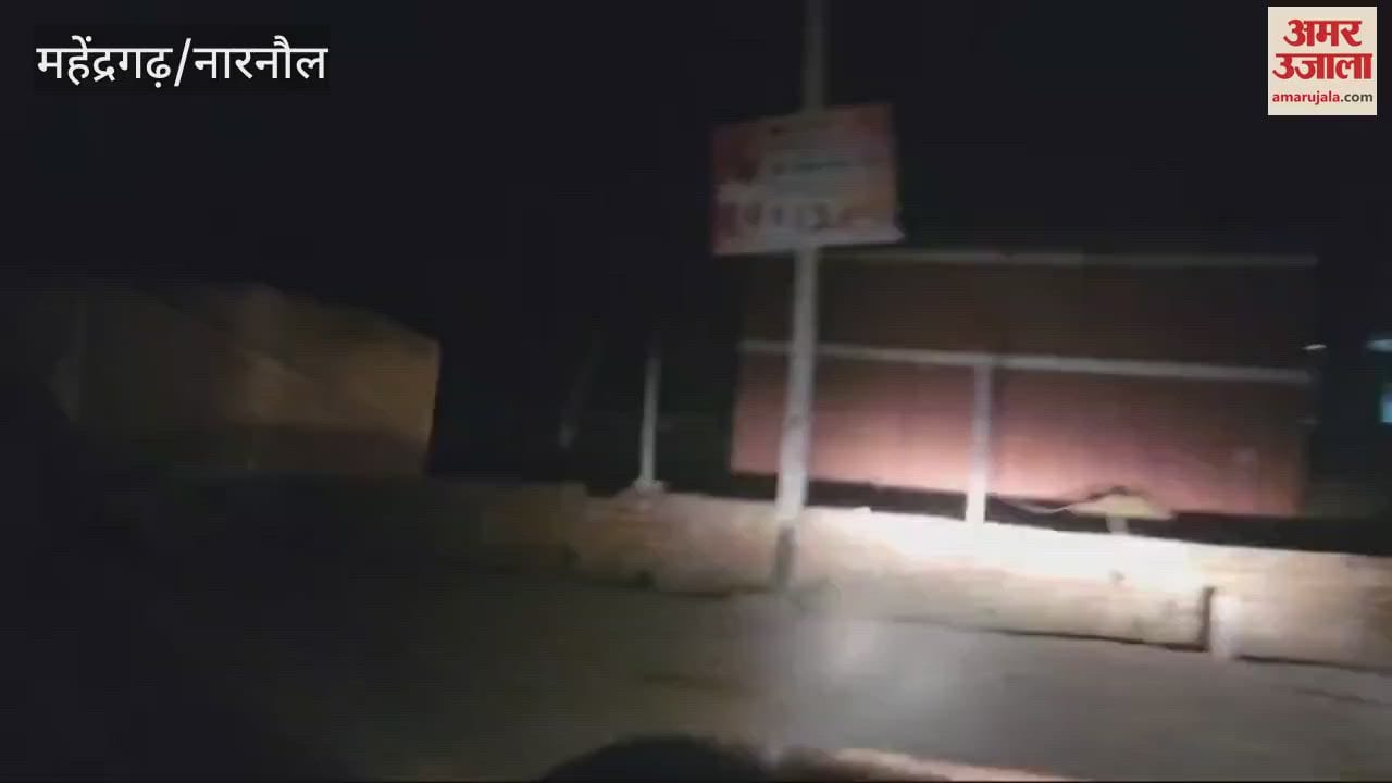 VIDEO : driver absconded after emptying trolley full of stones in front of moving forest department vehicle In Mahendragarh