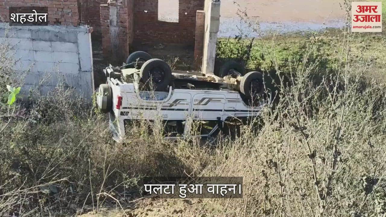 The vehicle of the youth going to Prayagraj went out of control and overturned in a pit below the road