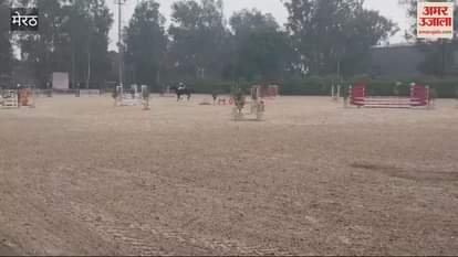 VIDEO : Meerut: Women are also showing strength in horse riding competition