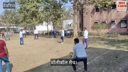 VIDEO : Friendly volleyball match played in DIET campus, Maharishi team became the winner