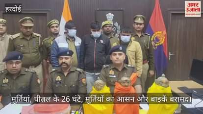 VIDEO : Police revealed the theft in the temple by Prachin Thakur, three accused arrested