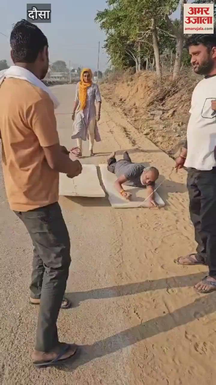 Dausa: Supporter of Kirori Meena Undertakes 25 Km. Kanak Dandwat for Fulfilling Vow after Election Victory