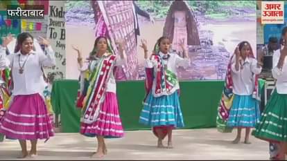 VIDEO : School children performing Haryanvi dance in Faridabad Surajkund fair