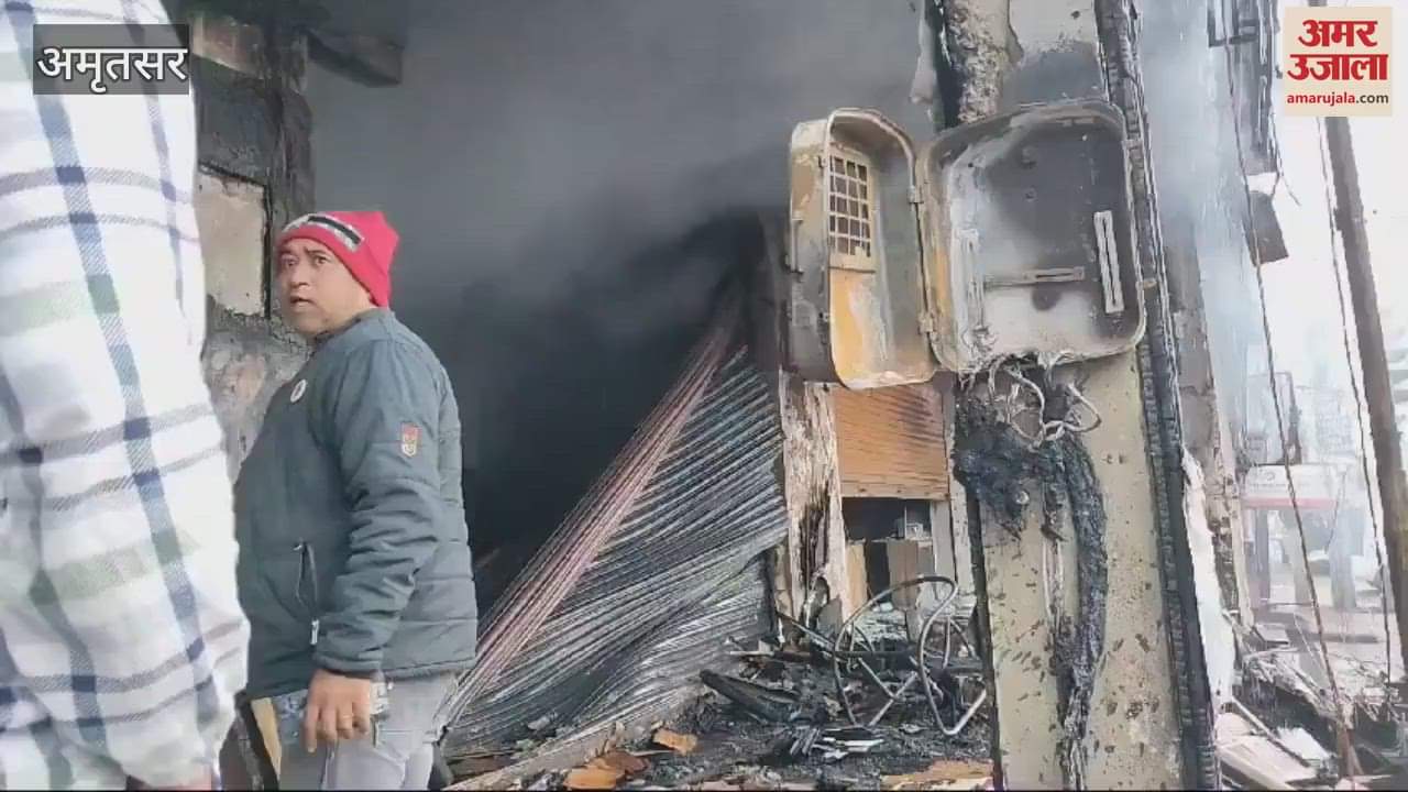 VIDEO : Fire broke out in plywood market in Amritsar