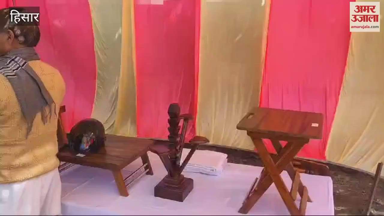 VIDEO : Carpentry training is being given to prisoners in Jail Number 2 in Hisar, the jail administration has set up a stall