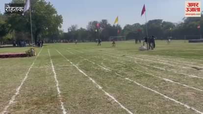 VIDEO : Tanuj got first place in 200 meter race in men's category in Rohtak