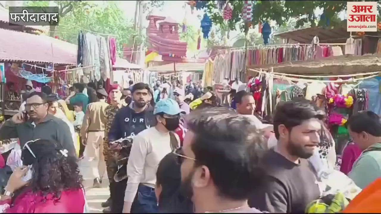 VIDEO : crowd of spectators at Faridabad Surajkund fair on Saturday