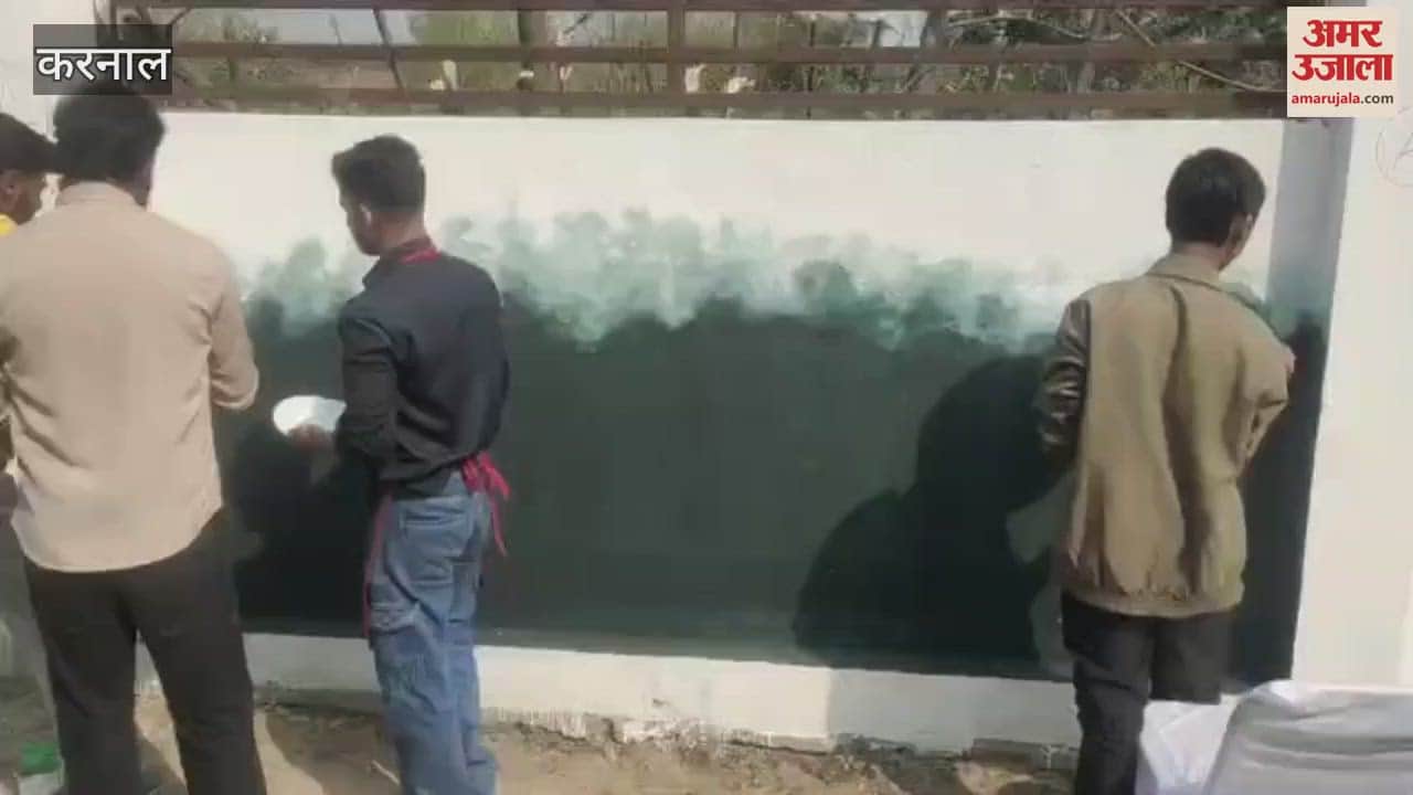 VIDEO : Karna, Arjun and Lord Shri Krishna are being carved on the wall of Medical College in Karnal