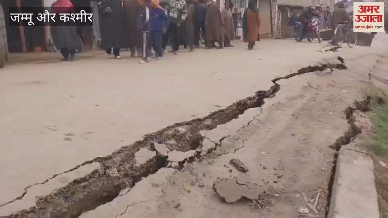 VIDEO : Cracks on the banks of Jhelum River on Hajin Road, local people worried