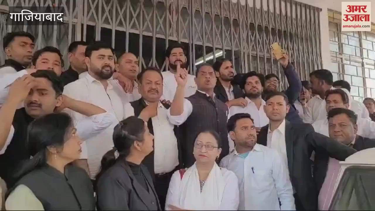VIDEO : Advocates impose locked up in Loni tehsil alleging illegal action in Ghaziabad