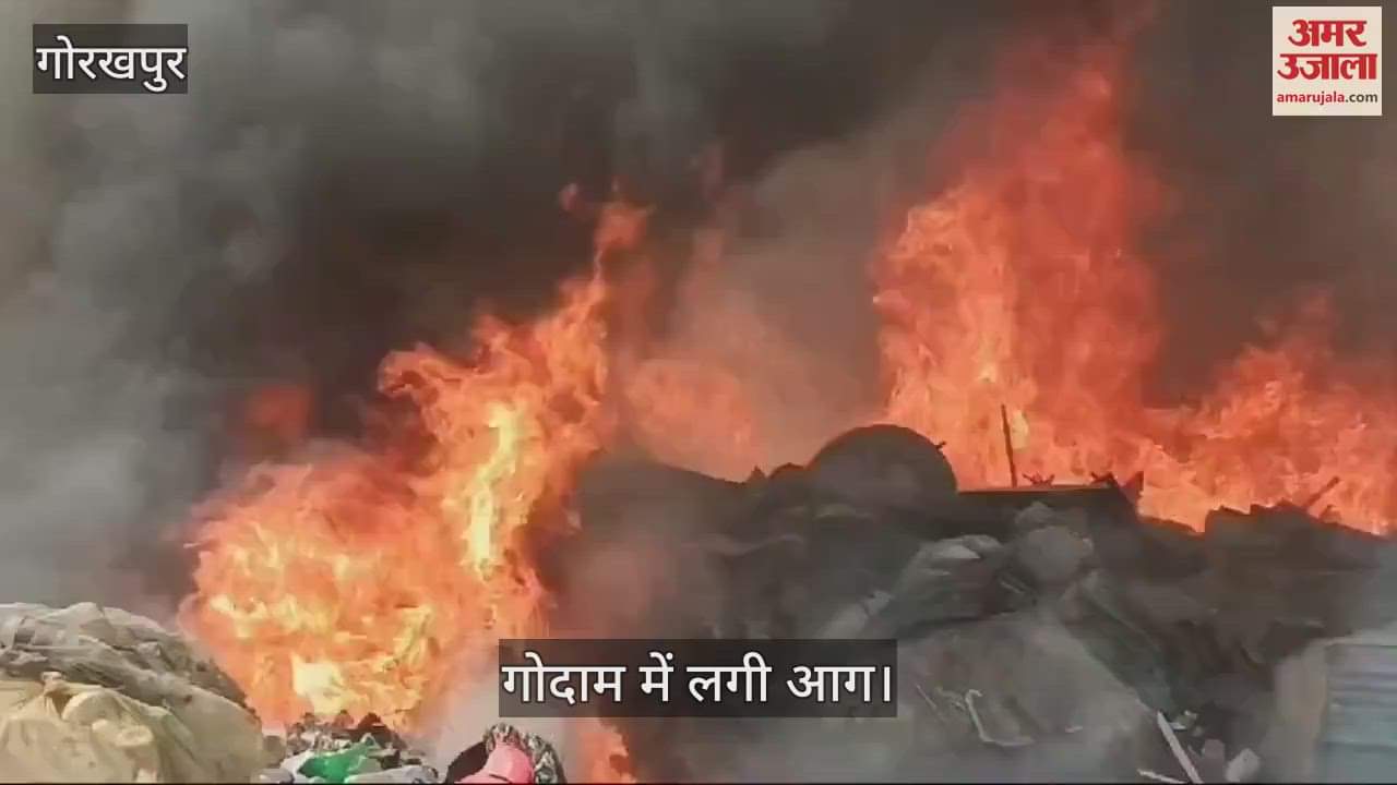 VIDEO : There was fire in the junk shop in Transport Nagar