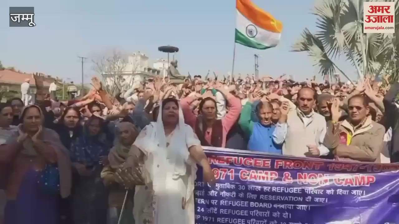 VIDEO : POJK DPs protest in Maharaja Hari Singh Park, demand relief package from government