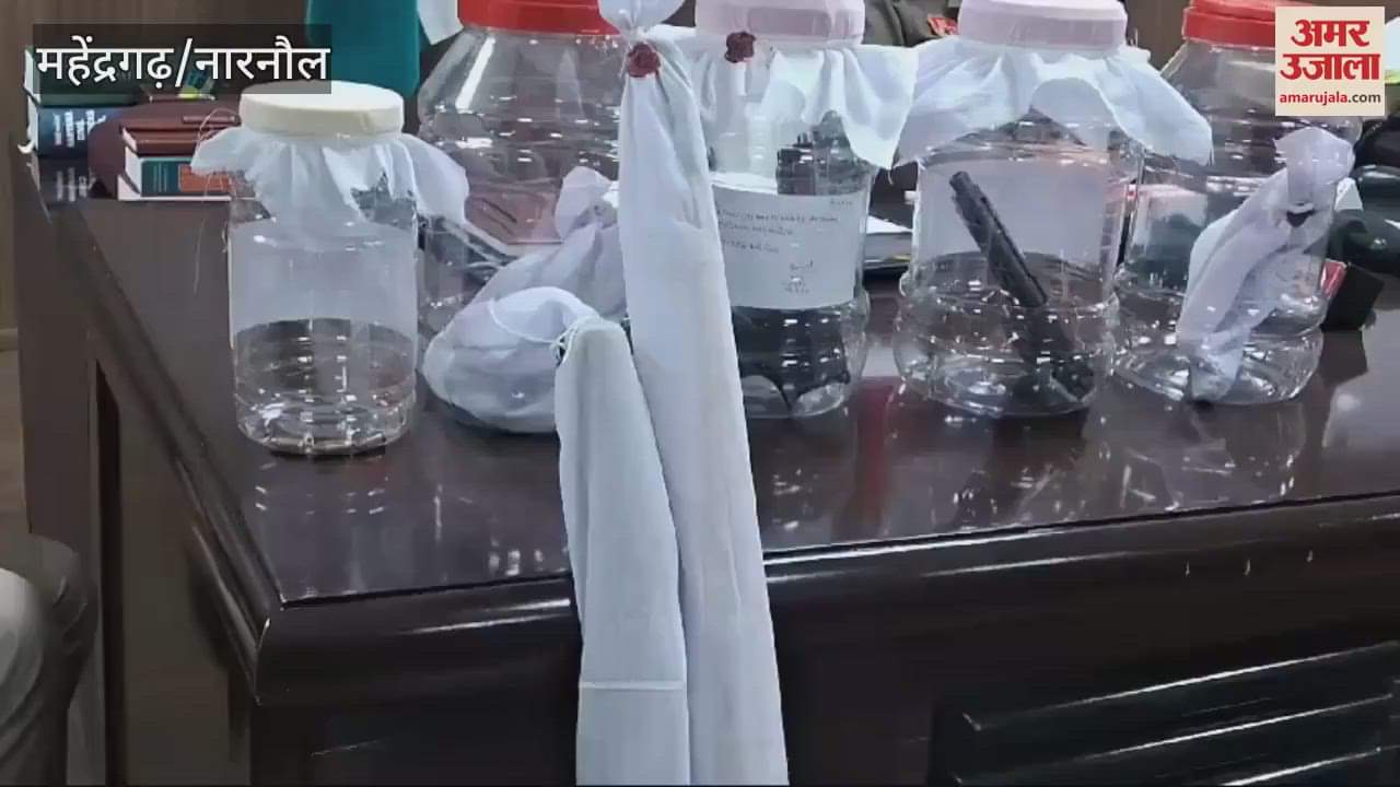 VIDEO : Narnaul police caught 8 accused planning a robbery with sticks and illegal weapons