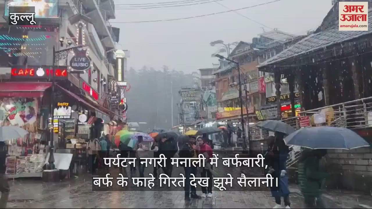 VIDEO : Snowfall in tourist town Manali, tourists were thrilled to see the falling snowflakes