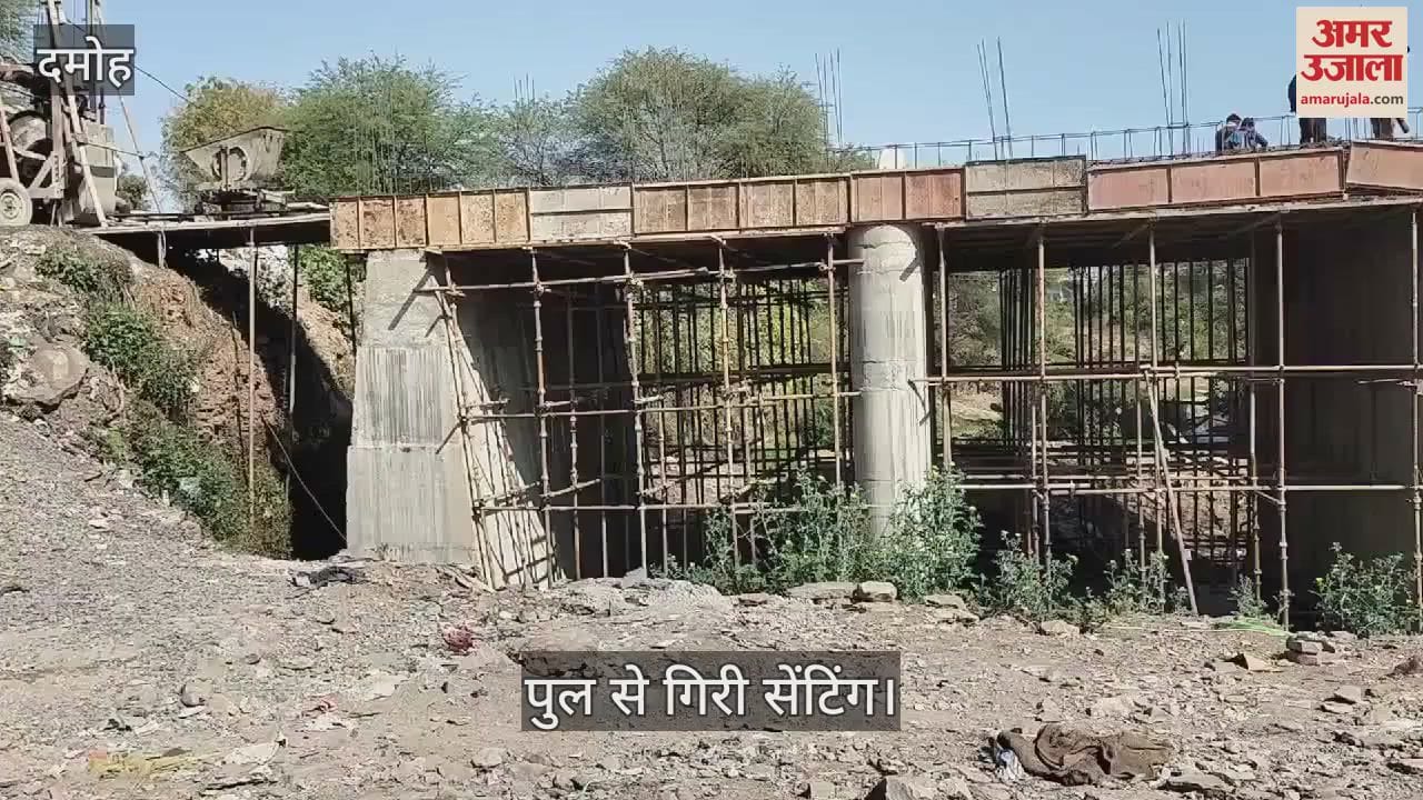 Damoh News: Setting collapsed during bridge construction in Hata, contractor injured
