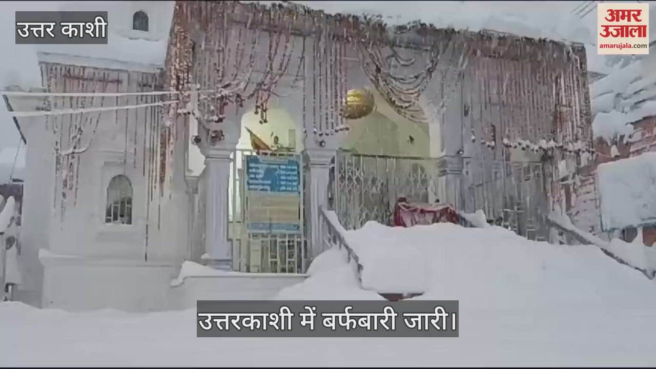 VIDEO : Snowfall Four feet of snow accumulated in Gangotri Dham, see what the scene is like on the Gaumukh trek