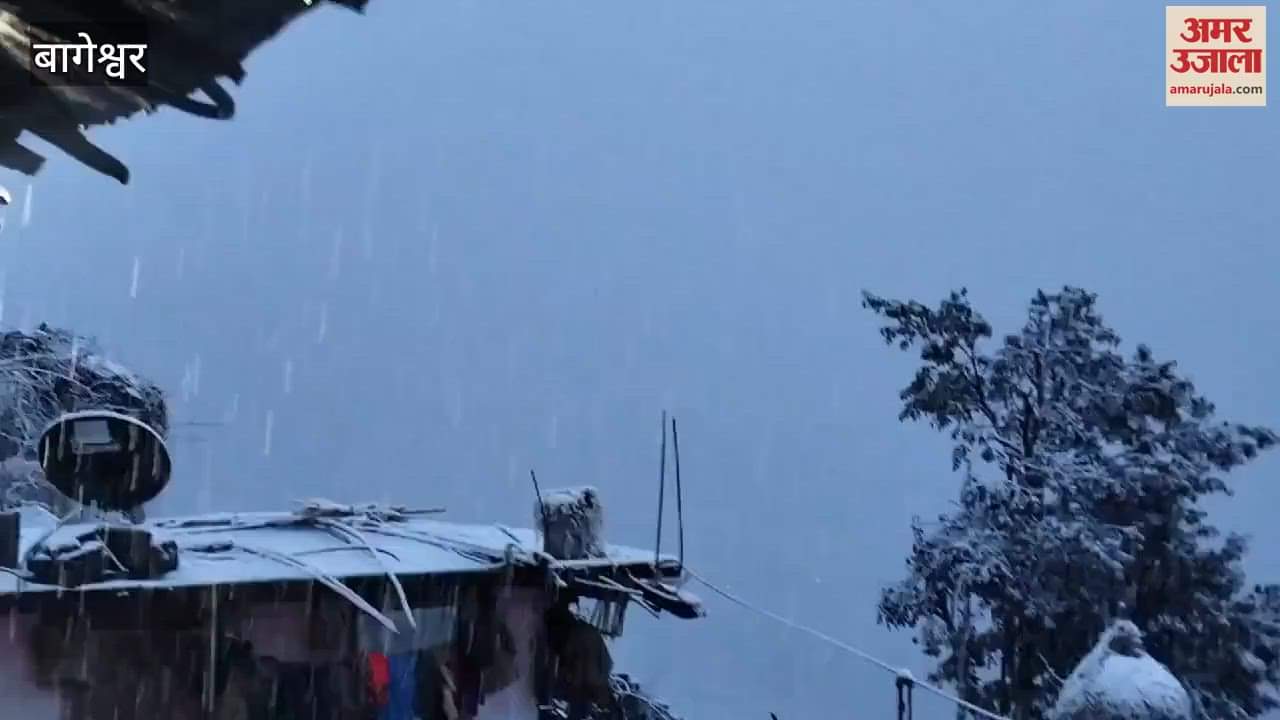 VIDEO : बागेश्वर में ऊंचाई वाले क्षेत्रों में बर्फबारी, निचले इलाकों में बारिश जारी
