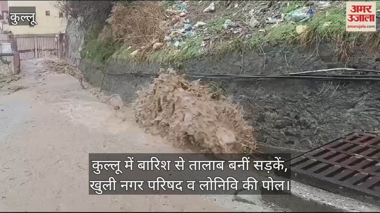 VIDEO : Roads in Kullu became ponds due to rain, Municipal Council and PWD exposed