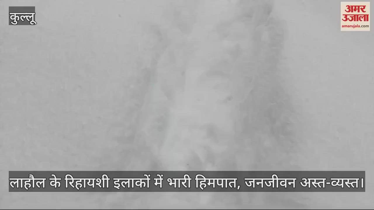 VIDEO : Heavy snowfall in residential areas of Lahaul, life disrupted