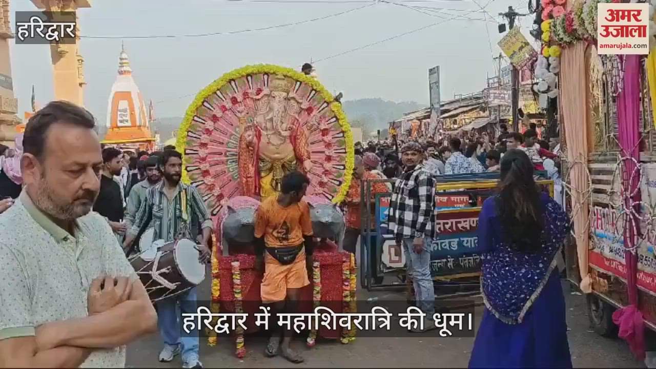 VIDEO : Mahashivratri celebrated in Haridwar Grand Shiva barat taken out till Bholenath's in-laws' house