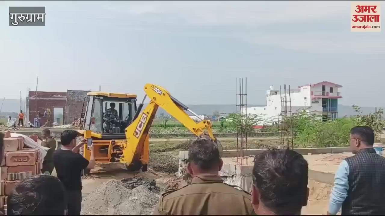 VIDEO : Administration's bulldozer runs on illegal colonies in Mewat