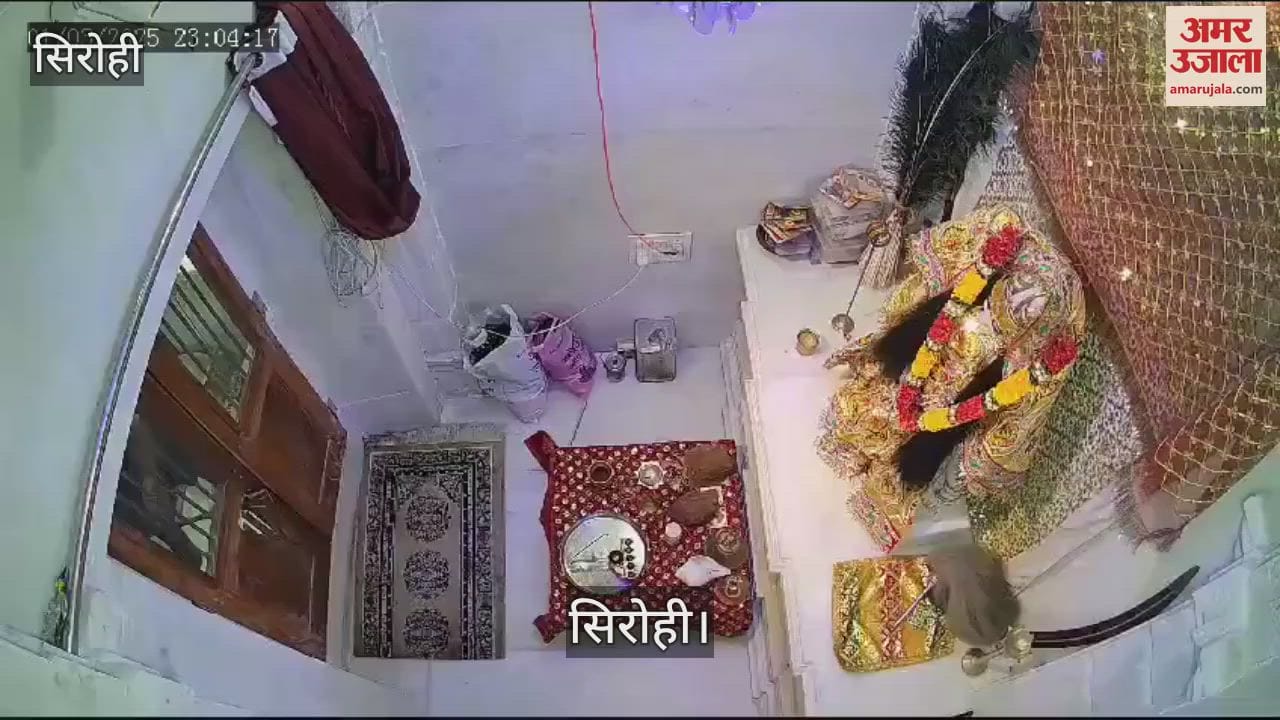 Sirohi News: Theft incident in Chamunda Mata temple captured in CCTV camera