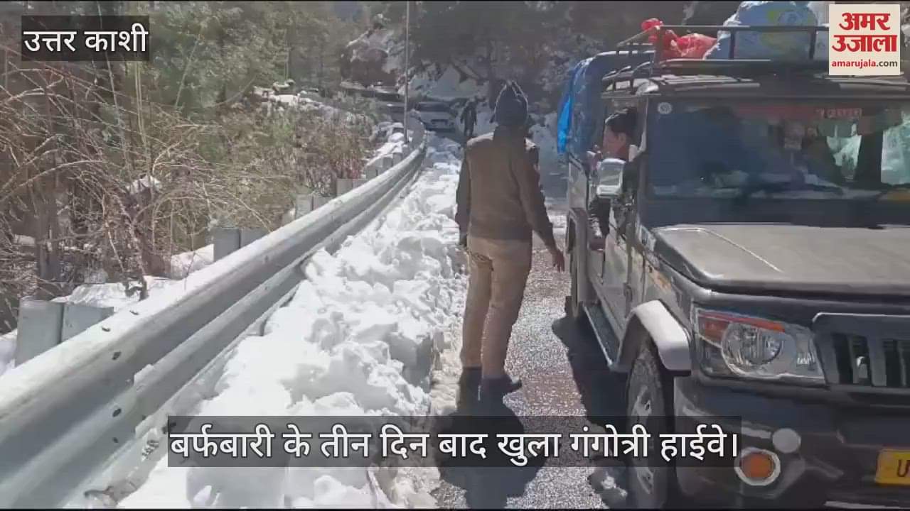 VIDEO : Gangotri highway reopened after three days of snowfall, vehicular movement resumed