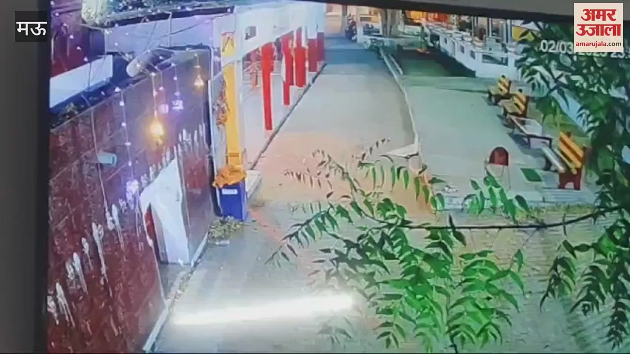 VIDEO : Gold crown stolen from maa Sheetla temple in mau priest shocked door opened thief seen in CCTV