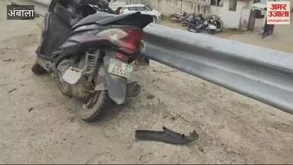 VIDEO : Accident on Ambala-Delhi Highway Man riding scooter dies