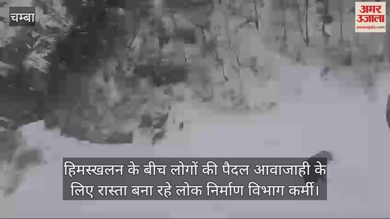 VIDEO : Public Works Department workers are making way for pedestrian movement amid avalanche