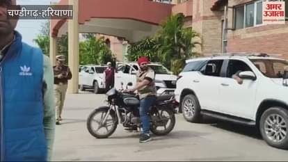 VIDEO : lapse in Haryana CM Nayab Saini security unknown person entered convoy